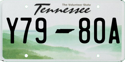 TN license plate Y7980A