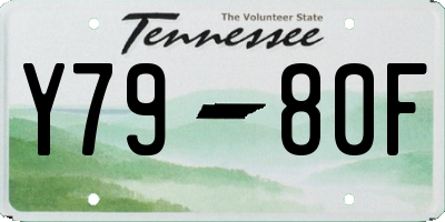 TN license plate Y7980F