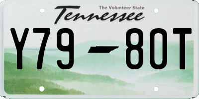 TN license plate Y7980T
