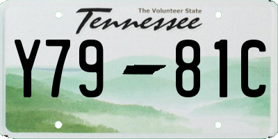 TN license plate Y7981C