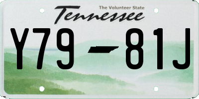 TN license plate Y7981J