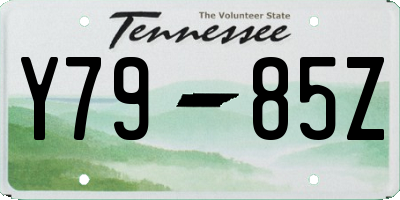 TN license plate Y7985Z