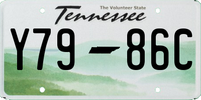 TN license plate Y7986C