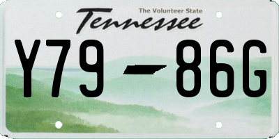 TN license plate Y7986G