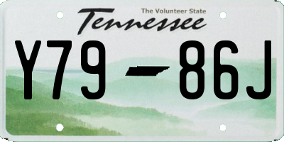 TN license plate Y7986J