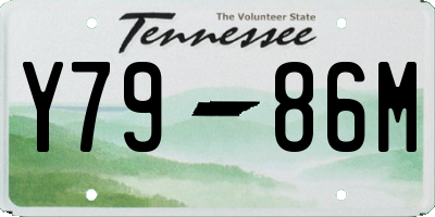 TN license plate Y7986M