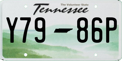 TN license plate Y7986P