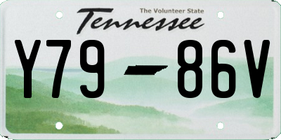 TN license plate Y7986V