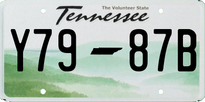 TN license plate Y7987B