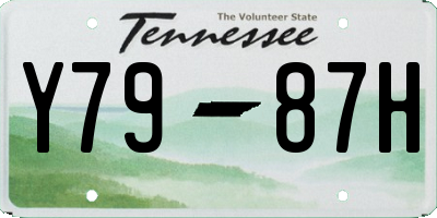 TN license plate Y7987H