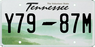 TN license plate Y7987M