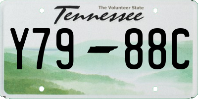TN license plate Y7988C