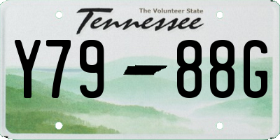 TN license plate Y7988G