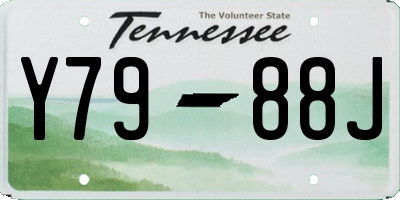 TN license plate Y7988J