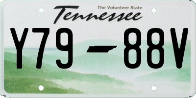 TN license plate Y7988V