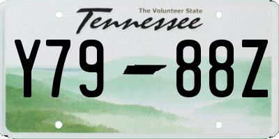 TN license plate Y7988Z