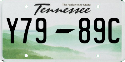 TN license plate Y7989C