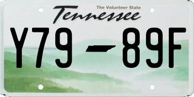 TN license plate Y7989F