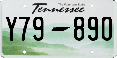 TN license plate Y7989O