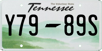 TN license plate Y7989S