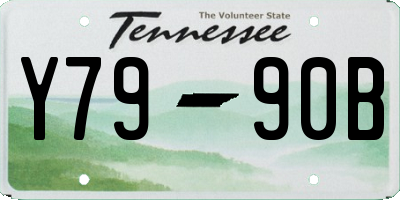 TN license plate Y7990B