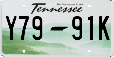 TN license plate Y7991K
