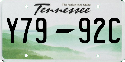 TN license plate Y7992C