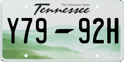 TN license plate Y7992H