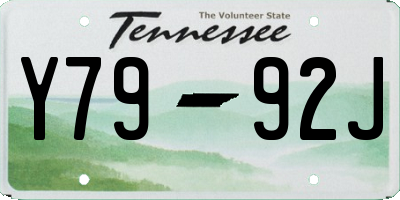 TN license plate Y7992J