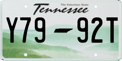 TN license plate Y7992T