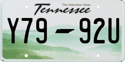 TN license plate Y7992U