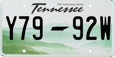 TN license plate Y7992W