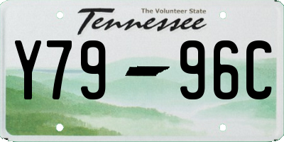TN license plate Y7996C