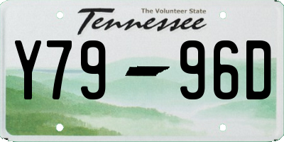 TN license plate Y7996D