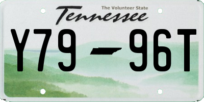 TN license plate Y7996T