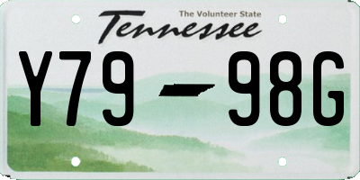 TN license plate Y7998G