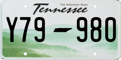 TN license plate Y7998O