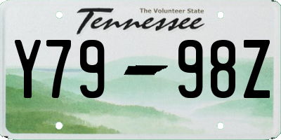TN license plate Y7998Z