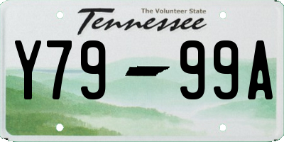 TN license plate Y7999A