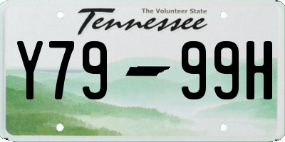 TN license plate Y7999H