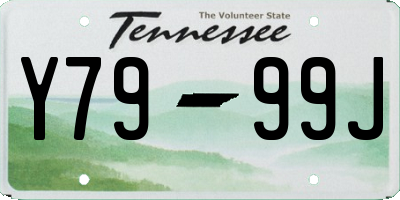 TN license plate Y7999J