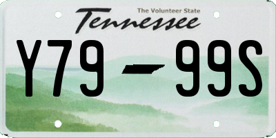 TN license plate Y7999S
