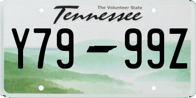 TN license plate Y7999Z