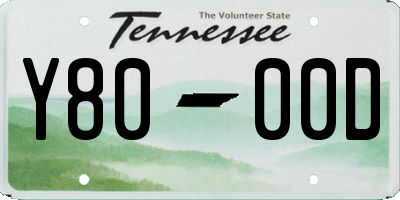 TN license plate Y8000D