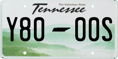 TN license plate Y8000S