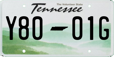 TN license plate Y8001G