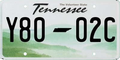TN license plate Y8002C