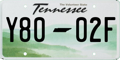 TN license plate Y8002F