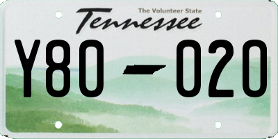 TN license plate Y8002O