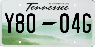 TN license plate Y8004G